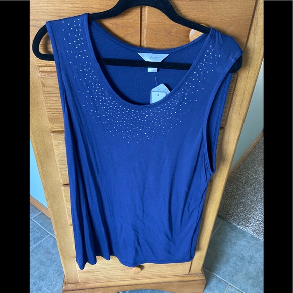 CJ Banks Tops - 🌼CJ Banks Embellished Blue Knit Top